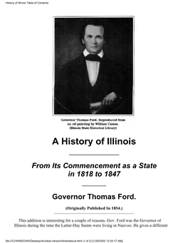 A History of Illinois