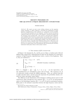 Recent Progress on the Quantum Unique Ergodicity Conjecture