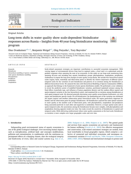 Long-Term Shifts in Water Quality Show Scale-Dependent Bioindicator