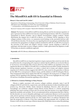The Microrna Mir-155 Is Essential in Fibrosis