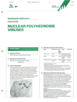 Nuclear Polyhedrosis Viruses