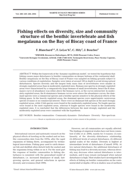 Fishing Effects on Diversity, Size and Community Structure of the Benthic Invertebrate and Fish Megafauna on the Bay of Biscay Coast of France