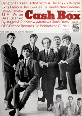 Deal Signed by Jagger& Richard •••Mathews Runs Date* CBS France Records Go Behind Iron Curtain