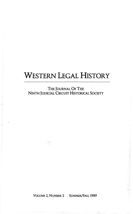 Western Legal History