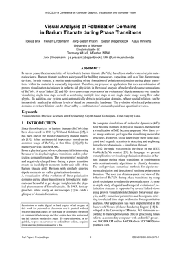 Visual Analysis of Polarization Domains in Barium Titanate During Phase Transitions