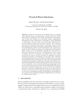 Proof-Of-Work Sidechains