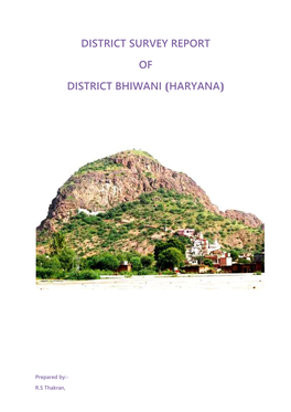 District Survey Report of District Bhiwani (Haryana)