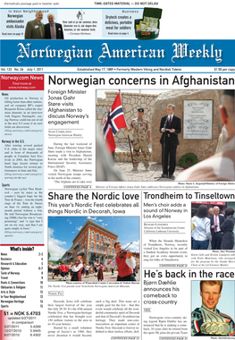 Norwegian Concerns in Afghanistan