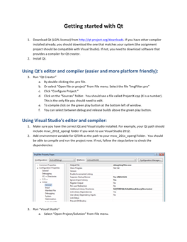 Getting Started with Qt