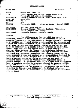 ED 288 763 AUTHOR TITLE REPORT NO PUB DATE PUB TYPE EDRS PRICE DESCRIPTORS ABSTRACT DOCUMENT RESUME SO 028 390 Wunderlich, Gene