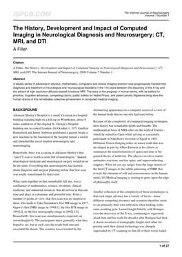 CT, MRI, and DTI a Filler