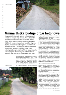 Gmina Ustka Buduje Drogi Betonowe