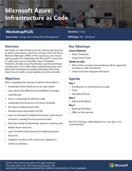 Microsoft Azure: Infrastructure As Code