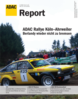 ADAC Rallye Köln–Ahrweiler Berlandy Wieder Nicht Zu Bremsen