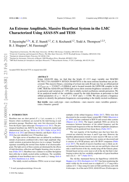 An Extreme Amplitude, Massive Heartbeat System in the LMC Characterized Using ASAS-SN and TESS