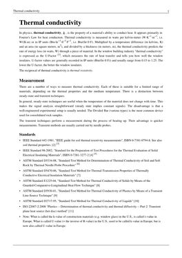 Thermal Conductivity 1 Thermal Conductivity