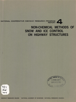 Non-Chemical Methods of Snow and Ice Control on Highway Structures