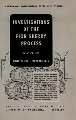 Investigations of the Flor Sherry Process