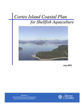 Cortes Island Coastal Plan for Shellfish Aquaculture