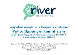 Part 3: Change Over Time at a Site Example- Jeparit Primary School’S Waterwatch Showgrounds Site WIM940 – a Visual History of Its Changes 1996-2015