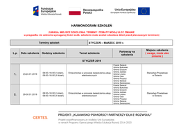 Harmonogram Szkoleń