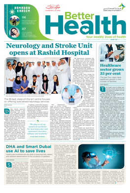 Neurology and Stroke Unit Opens at Rashid Hospital