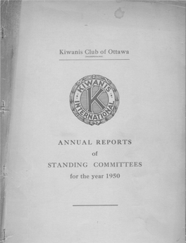 Kiwanis Club of Ottawa ANNUAL REPORTS of STANDING