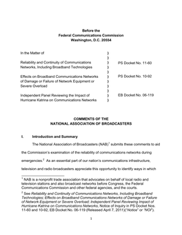 Reliability of Communcations Networks