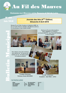 Bulletin Municipal N°168 Juin 2018