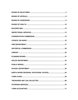 2005 Annual Report Town of Lynnfield Board of Appeals