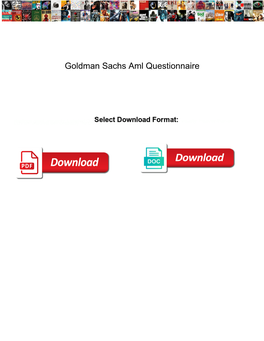 Goldman Sachs Aml Questionnaire