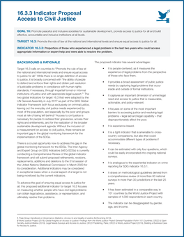 16.3.3 Indicator Proposal Access to Civil Justice