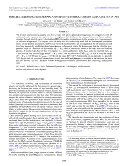 Directly Determined Linear Radii and Effective Temperatures of Exoplanet Host Stars