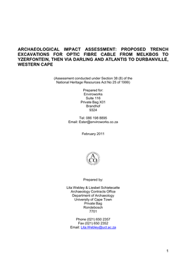 Archaeological Impact Assessment