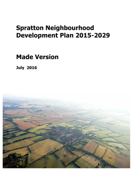 Spratton Neighbourhood Development Plan 2015-2029