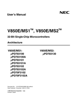 V850e/Ms1 , V850e/Ms2
