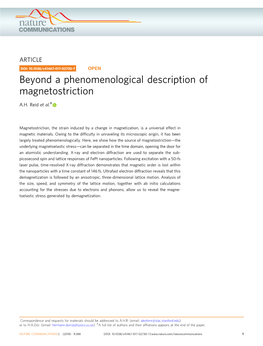 Beyond a Phenomenological Description of Magnetostriction