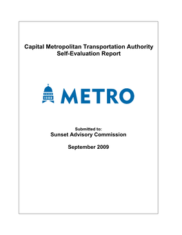 Capital Metropolitan Transportation Authority Self-Evaluation Report