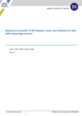 Mellanox Connectx®-6 VPI Adapter Cards User Manual for Dell EMC Poweredge Servers