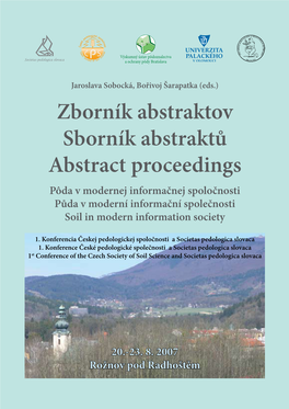 Zborník Abstraktov Sborník Abstraktů Abstract Proceedings