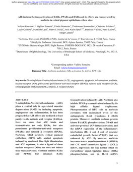 A2E Induces the Transactivation of Rars, Ppars and Rxrs and Its Effects Are Counteracted by Norbixin in Retinal Pigment Epithelium Cells in Vitro