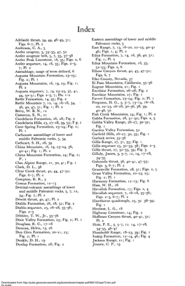 Figs- 2, 6 Assemblage, Usage of Term Defined, 6 Elbow Canyon Thrust, 40, 45, 47- 52 I Augusta Mountain Formation, 23- 25; Figs