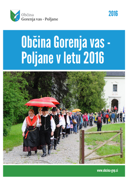 Občina Gorenja Vas - Poljane V Letu 2016