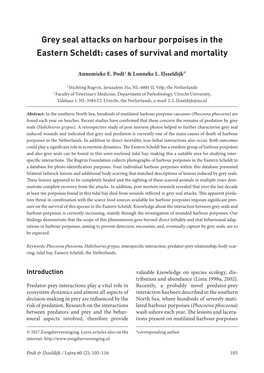 Grey Seal Attacks on Harbour Porpoises in the Eastern Scheldt: Cases of Survival and Mortality