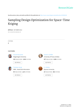 Sampling Design Optimization for Space-Time Kriging