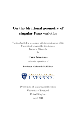 On the Birational Geometry of Singular Fano Varieties