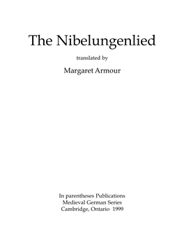 The Nibelungenlied