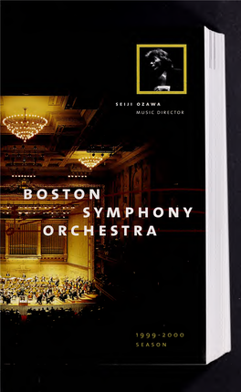 Boston Symphony Orchestra Concert Programs, Season 119, 1999-2000