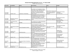 Viamala-Veranstaltungskalender Vom 15