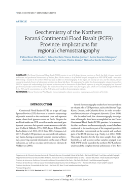 Geochemistry of the Northern Paraná Continental Flood Basalt (PCFB)